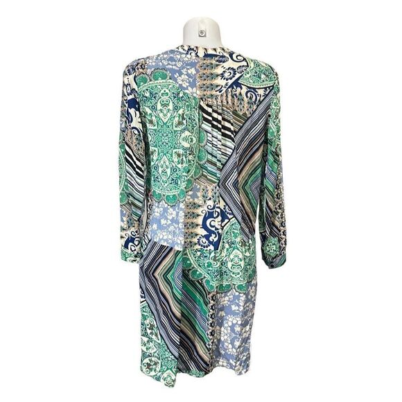 Anthropologie TINY Lace Boho Longsleeve Green Shift Tunic/Dress Small Petite - Picture 5 of 8